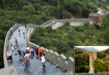 China Bangun Tembok Besar Palsu di Nanchang, Provinsi Jiangxi China Bangun Tembok Besar Palsu di Nanchang, Provinsi Jiangxi