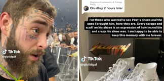Post Malone Sampai Minta Tukar Sepatu Dengan Fans Post Malone Sampai Minta Tukar Sepatu Dengan Fans