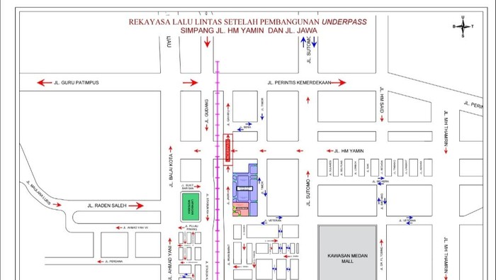 Underpass HM. Yamin Sudah Dibuka, Begini Cara Lewatnya