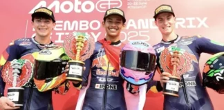 Indonesia Raya Berkumandang di Red Bull Rookies Cup Italia Indonesia Raya Berkumandang di Red Bull Rookies Cup Italia